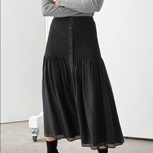 & other stories smocked skirt